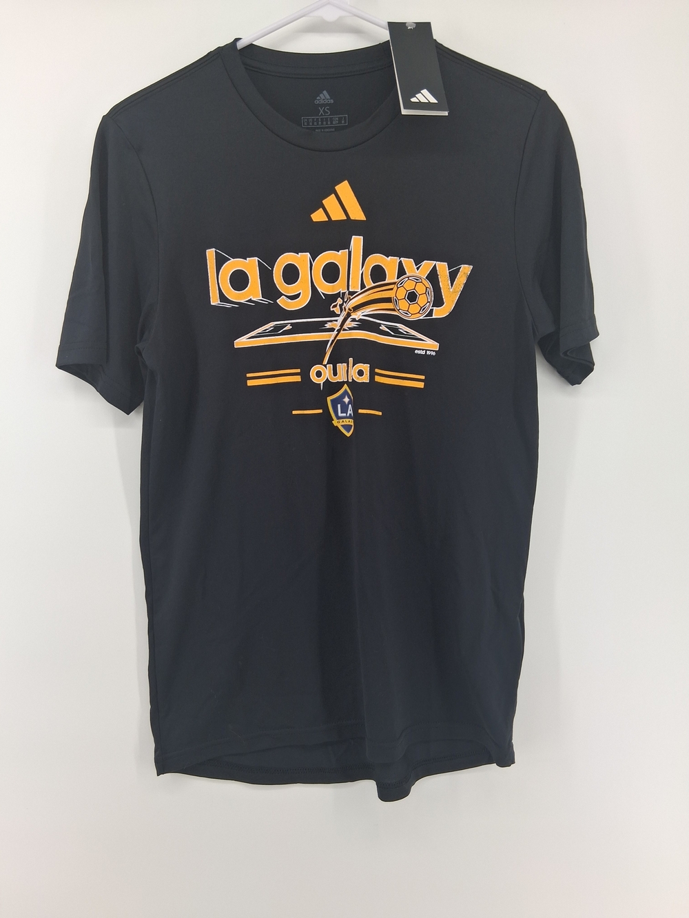 adidas Men’s LA Galaxy Black Tee with Gold Graphic